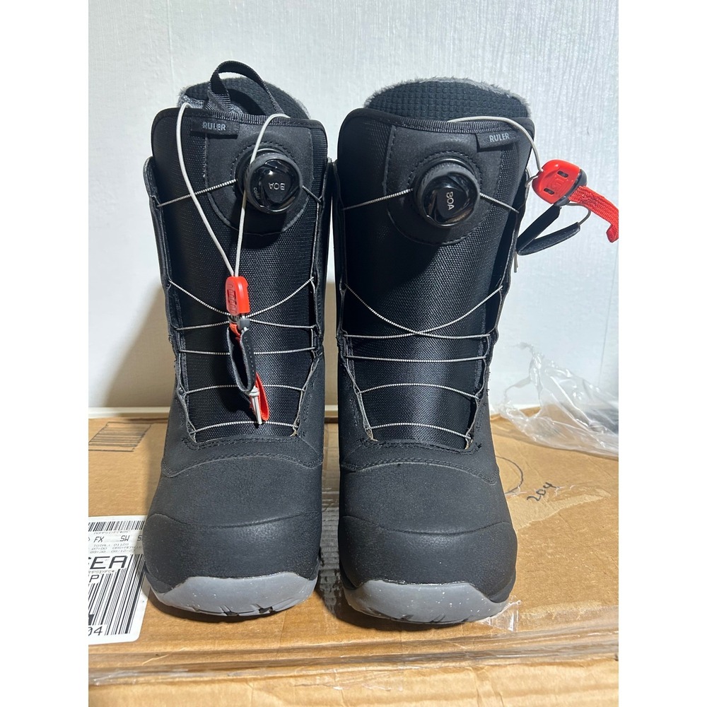 Burton Ruler BOA Snowboard Boots Mens 10.5 Black Imprint 2 Liner Dual Zone BOA